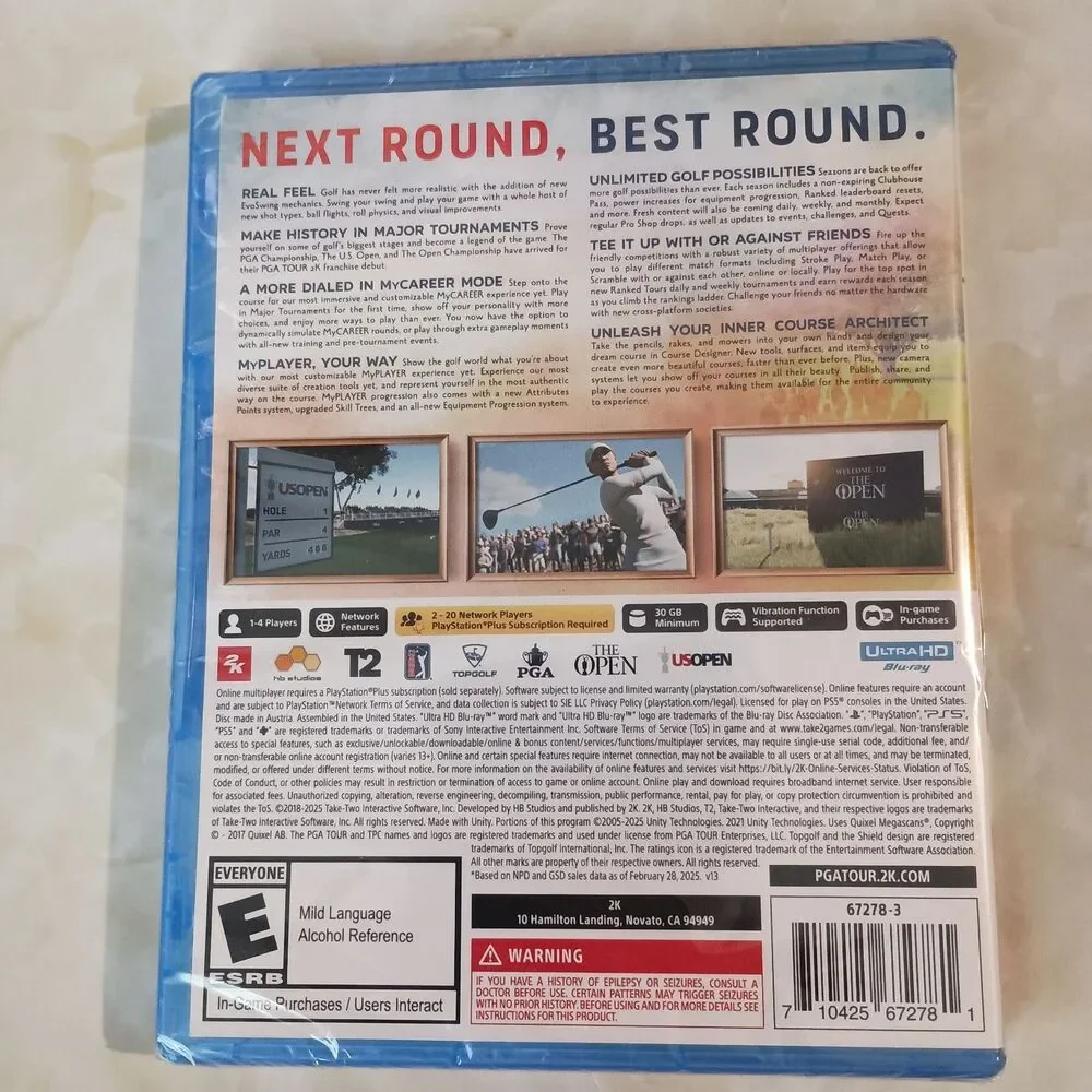 Golf Video Game PGA Tour 2K25 Play Station 5 Brand New Sealed